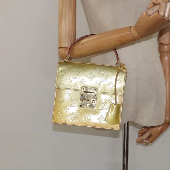 LOUIS VUITTON Monogram Vernis Spring Street Hand Bag Gris M91029 LV Auth 116696 - Picture 14 of 16